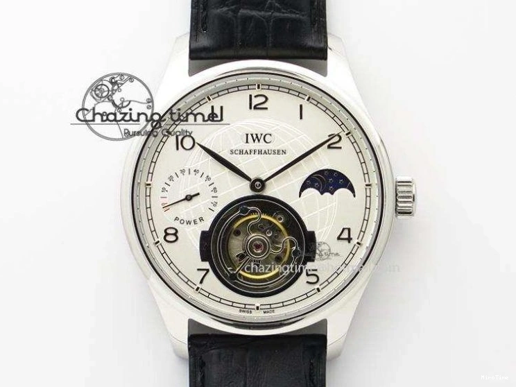 MIROTIME 0212 Affordable Portuguese Real PR Real Annual Calendar IW5035 ZF 1:1 Best Edition White Dial Blue Markers on Blue Leather Strap A 7143